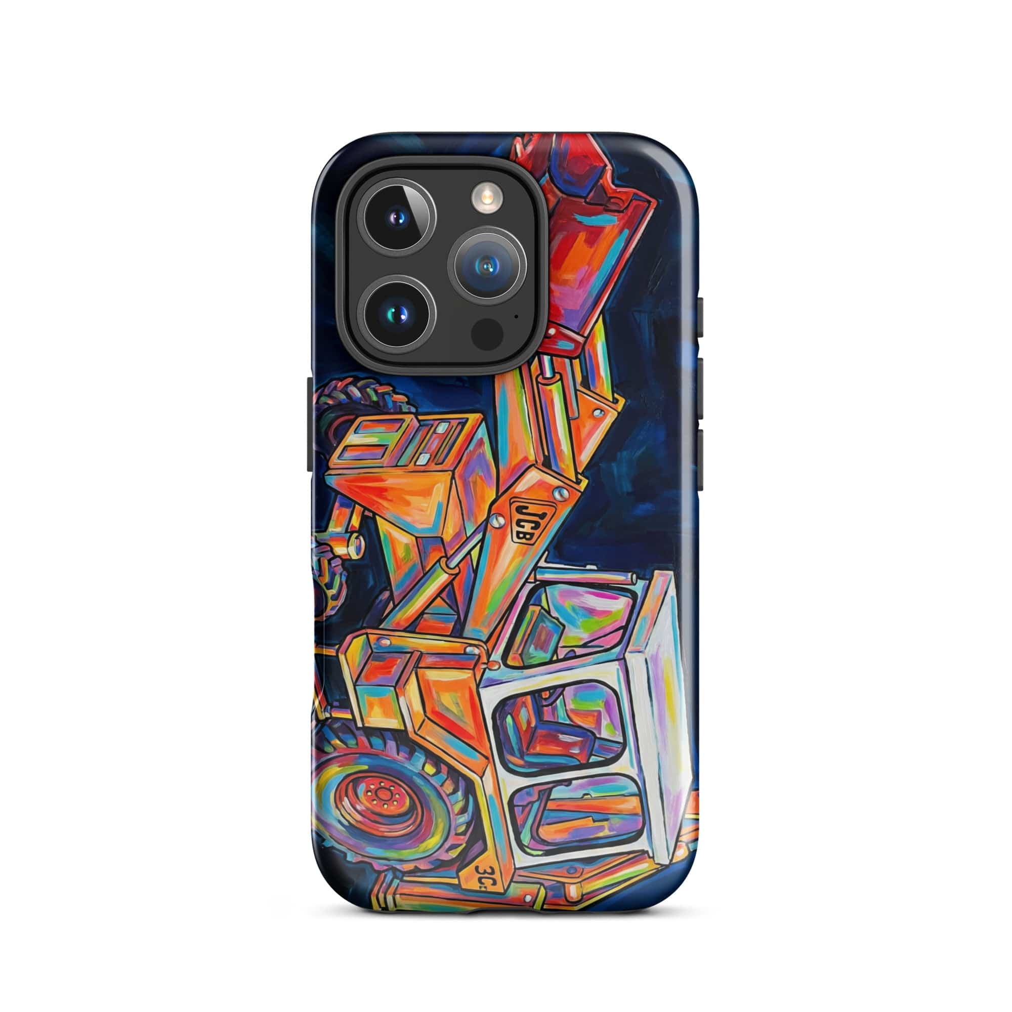 The Tractor Mugs Store iPhone 16 Pro JCB 3C II | Splash Art Tough Case for iPhone® Quality Farmers Merch