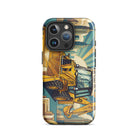 The Tractor Mugs Store iPhone 16 Pro JCB 3CX TURBO | Art Deco Tough Case for iPhone® Quality Farmers Merch