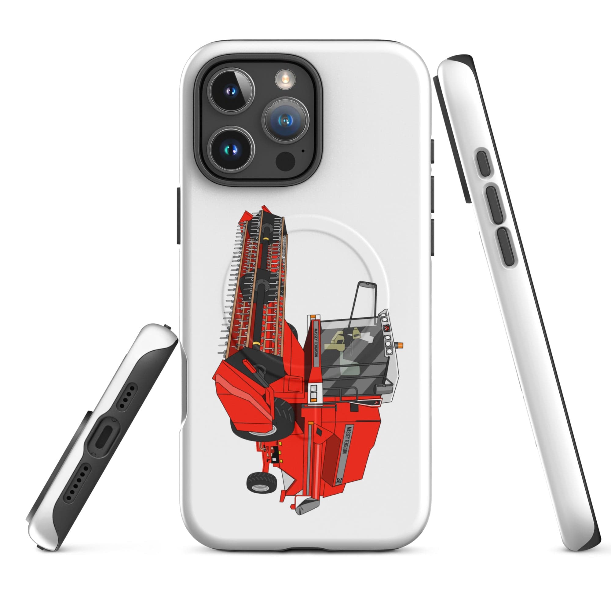 The Tractor Mugs Store iPhone 16 Pro Max 1994 Massey Ferguson 32 Combine Harvester | MagSafe® tough case for iPhone® Quality Farmers Merch