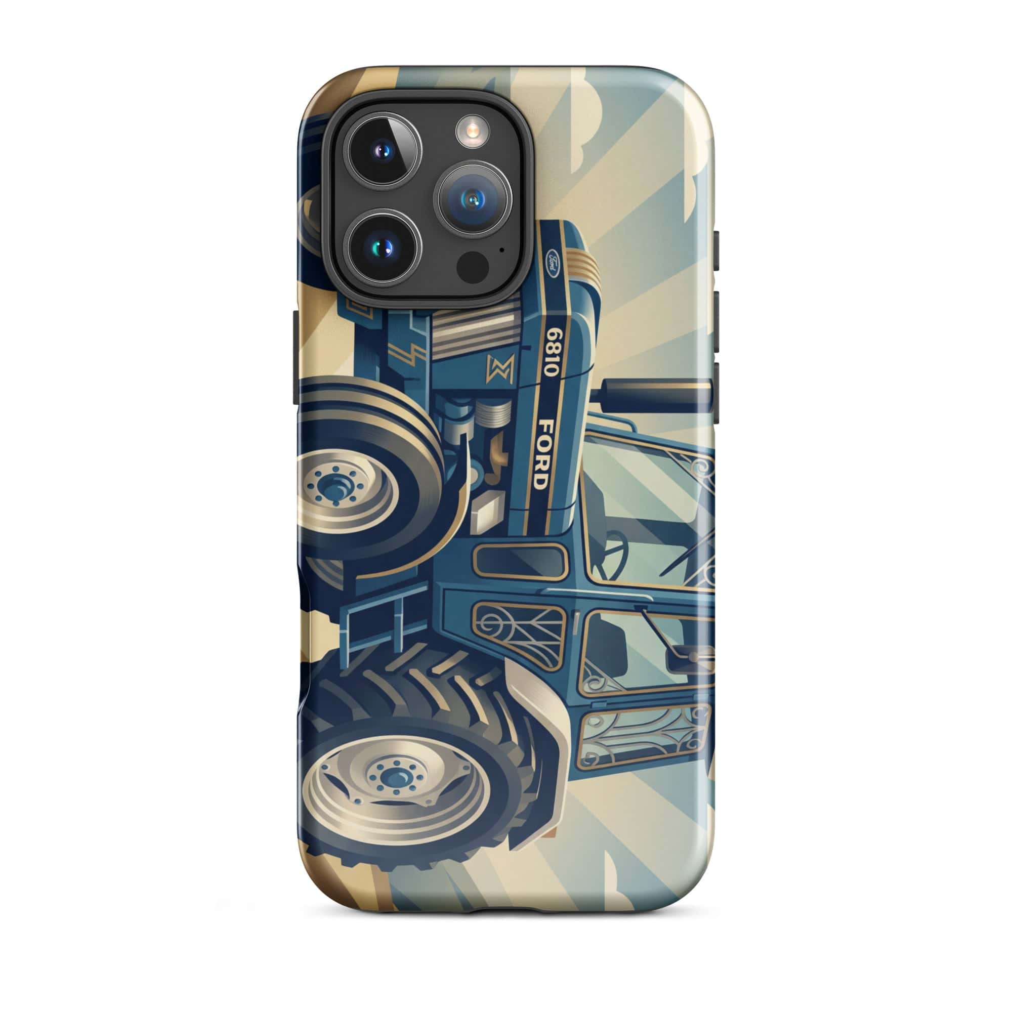 The Tractor Mugs Store iPhone 16 Pro Max Ford 6810 2WD | Art Deco Tough Case for iPhone® Quality Farmers Merch