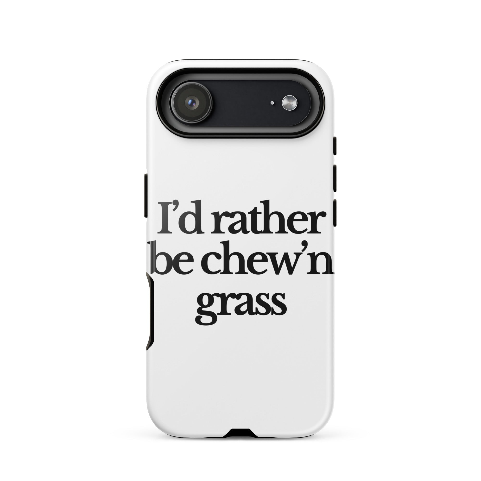 The Tractor Mugs Store iPhone 17 Air I'D RATHER BE CHEW'N GRASS | Tough Case for iPhone® Quality Farmers Merch