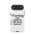 The Tractor Mugs Store iPhone 17 Air WARNING MAY SUDDENLY TALK ABOUT TRACTORS | Tough Case for iPhone® Quality Farmers Merch