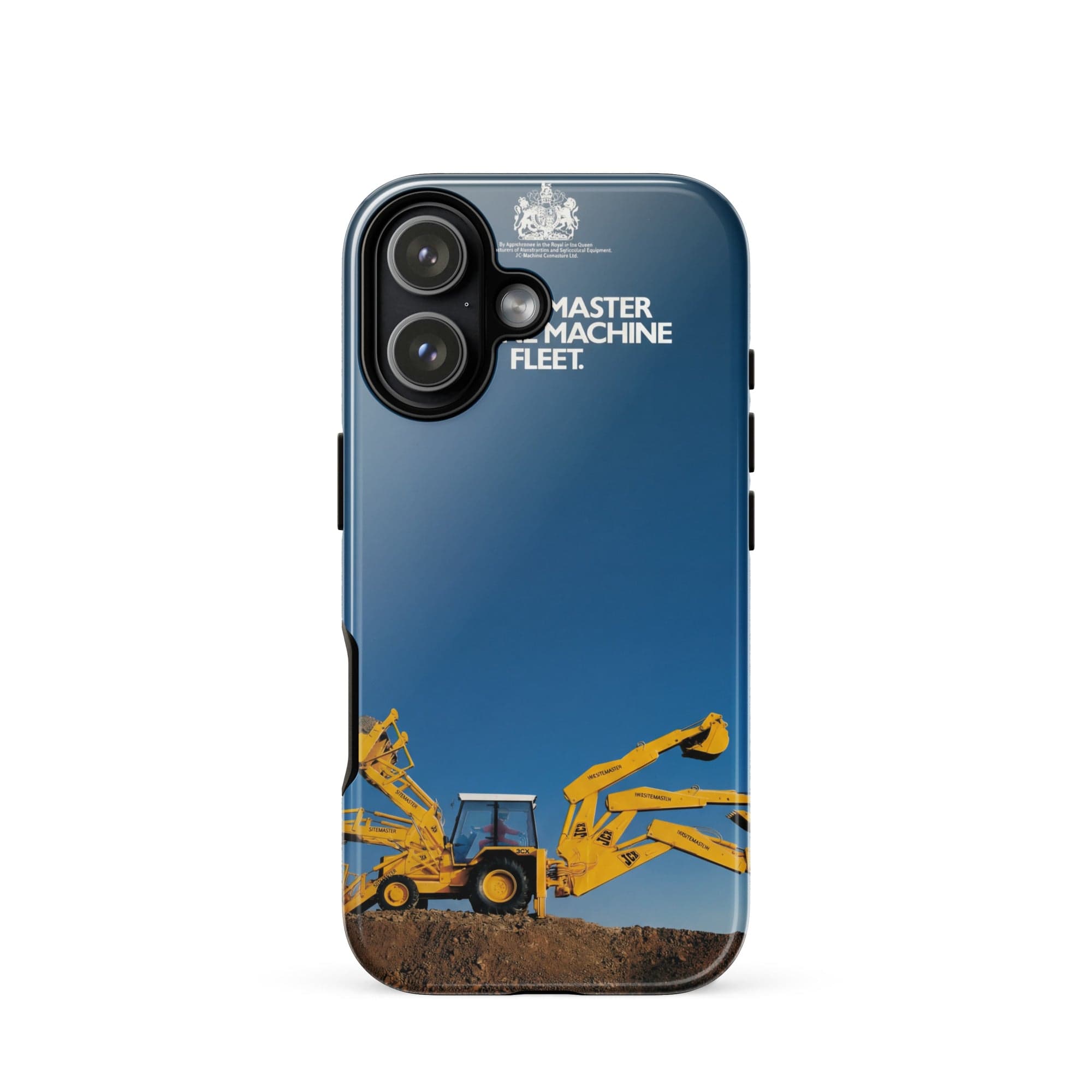 The Tractor Mugs Store iPhone 17 JCB 3CX Sitemaster Advert (1988) | Tough Case for iPhone® Quality Farmers Merch