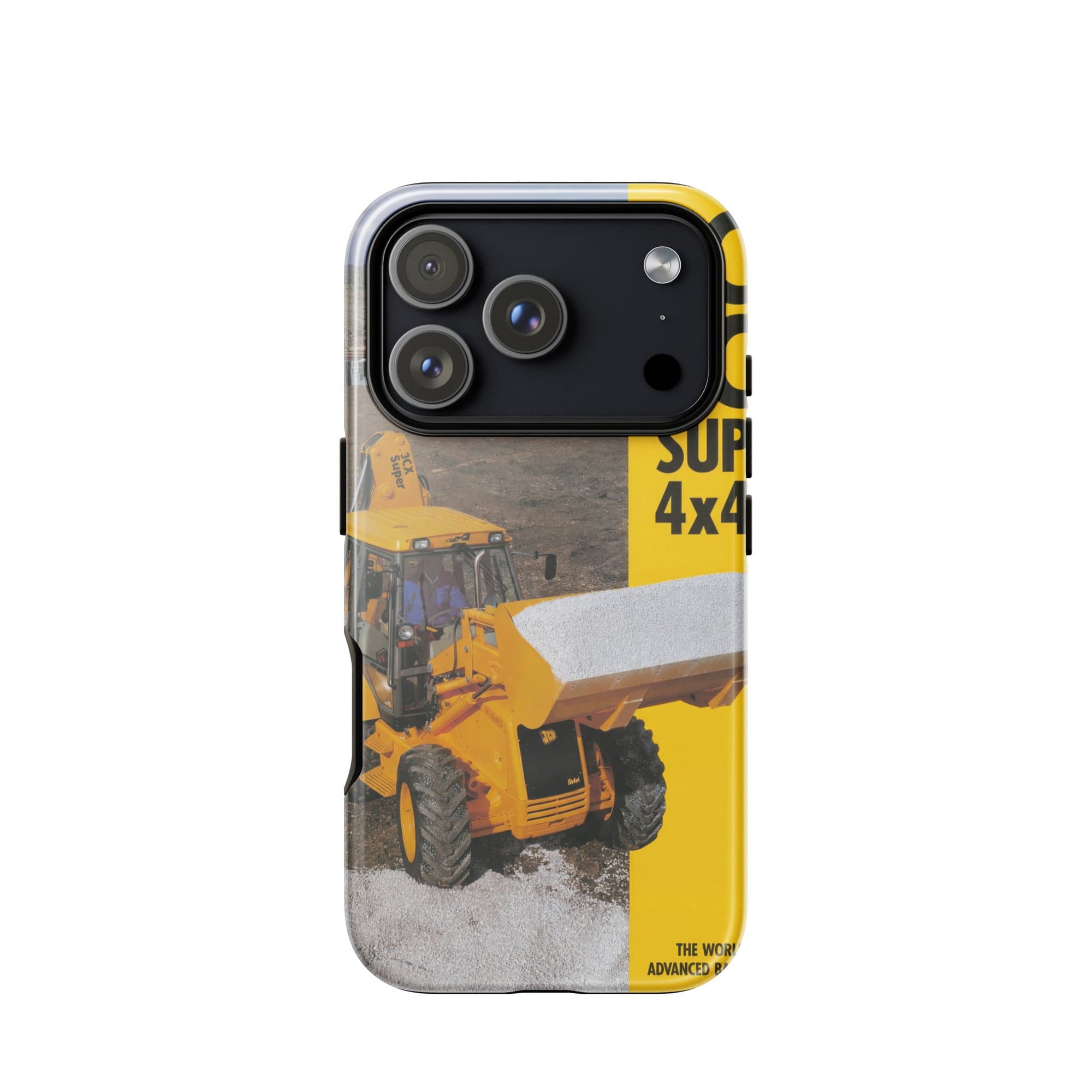 The Tractor Mugs Store iPhone 17 Pro JCB 3CX 4x4x4 Brochure | Tough Case for iPhone® Quality Farmers Merch