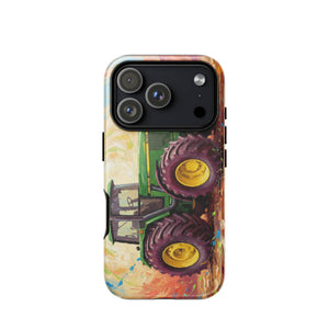 The Tractor Mugs Store iPhone 17 Pro John Deere 4755 Splash Art | Tough Case for iPhone® Quality Farmers Merch