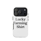 The Tractor Mugs Store iPhone 17 Pro LUCKY FARMING SHIRT | Tough Case for iPhone® Quality Farmers Merch