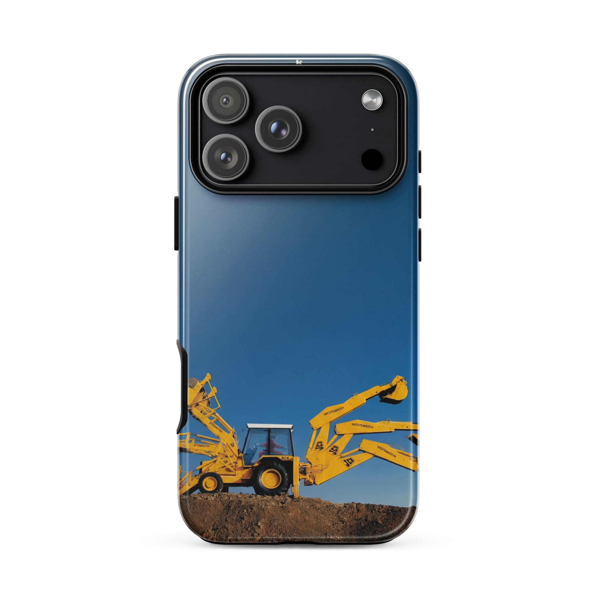 The Tractor Mugs Store iPhone 17 Pro Max JCB 3CX Sitemaster Advert (1988) | Tough Case for iPhone® Quality Farmers Merch