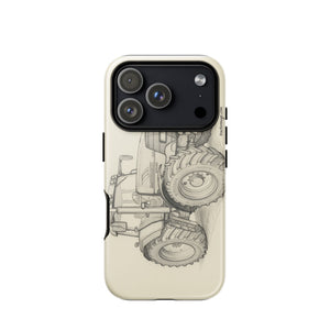 The Tractor Mugs Store iPhone 17 Pro McCormick MTX 200 Pencil Sketch | Tough Case for iPhone® Quality Farmers Merch
