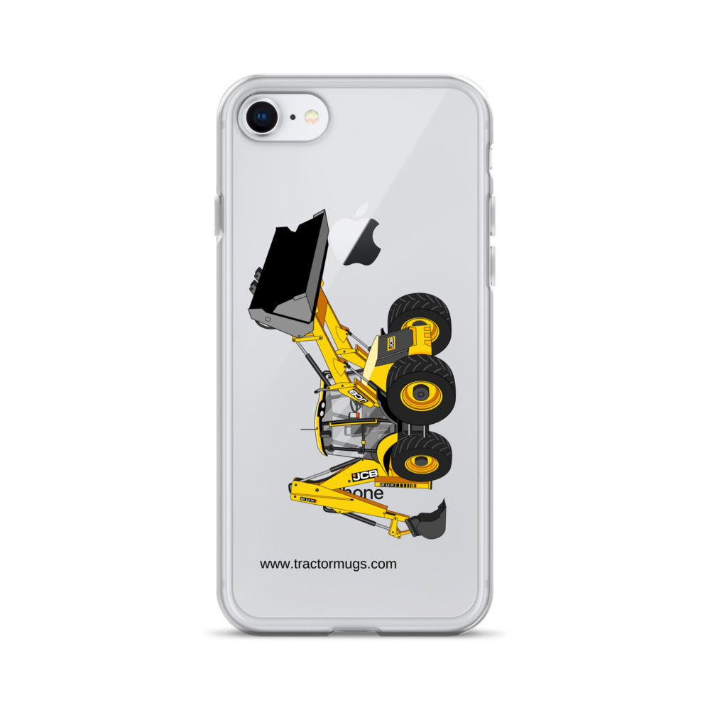The Tractor Mugs Store iPhone 7/8 JCB 5CX Backhoe | Clear Case for iPhone® Quality Farmers Merch