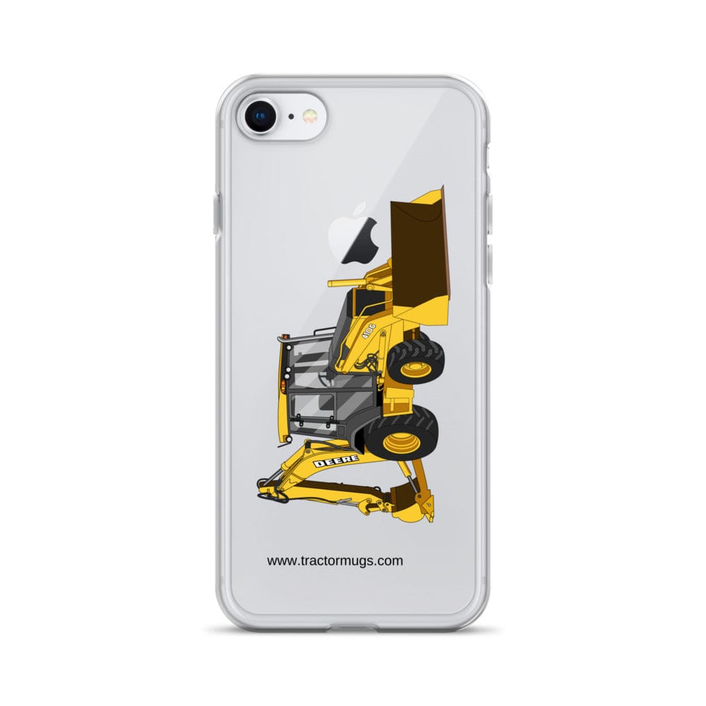 The Tractor Mugs Store iPhone 7/8 John Deere 410G Backhoe | Clear Case for iPhone® Quality Farmers Merch