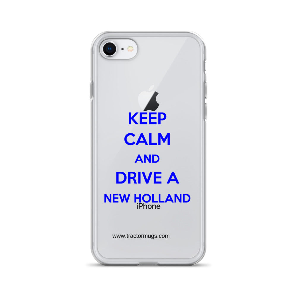 The Tractor Mugs Store iPhone 7/8 Keep Calm New Holland | Clear Case for iPhone® Quality Farmers Merch
