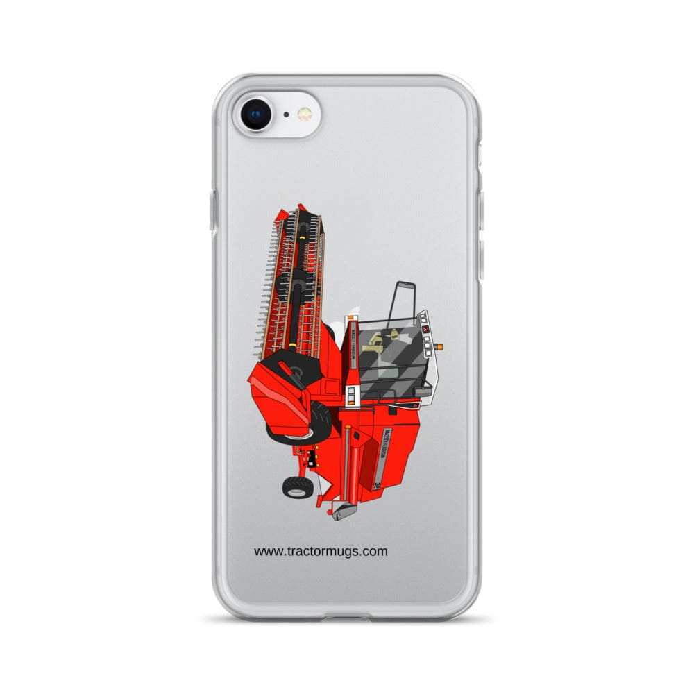 The Tractor Mugs Store iPhone SE 1994 Massey Ferguson 32 Combine Harvester | Clear Case for iPhone® Quality Farmers Merch