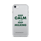 The Tractor Mugs Store iPhone SE KEEP CALM and KEEP MILKING | Clear Case for iPhone® Quality Farmers Merch