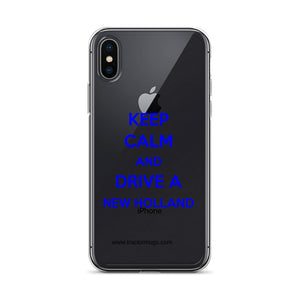 The Tractor Mugs Store iPhone X/XS Keep Calm New Holland | Clear Case for iPhone® Quality Farmers Merch