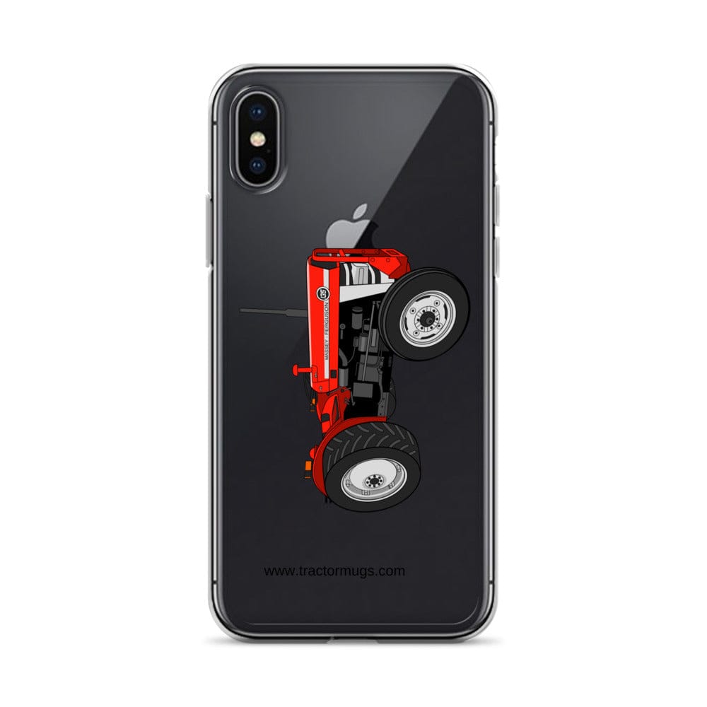 The Tractor Mugs Store iPhone X/XS Massey Ferguson 135 with cab  |  Clear Case for iPhone® Quality Farmers Merch