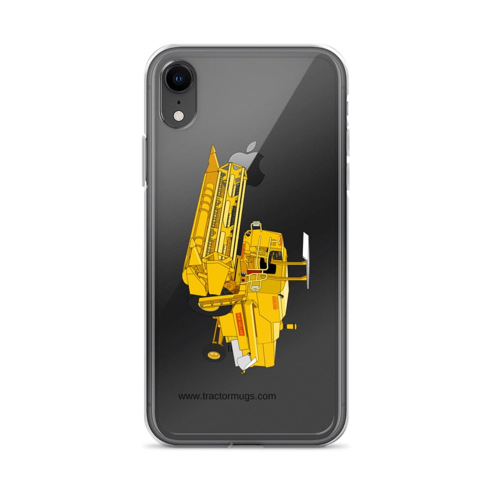 The Tractor Mugs Store iPhone XR Clayson 8060 Combine Harvester | Clear Case for iPhone® Quality Farmers Merch