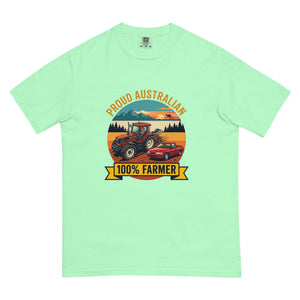 The Tractor Mugs Store Island Reef FIATAGRI F140 PROUD AUSTRALIAN 100% FARMER Outdoor | Unisex Premium T-shirt Quality Farmers Merch