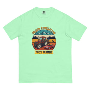 The Tractor Mugs Store Island Reef FIATAGRI F140 PROUD AUSTRALIAN 100% FARMER Outdoor | Unisex Premium T-shirt Quality Farmers Merch