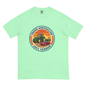 The Tractor Mugs Store Island Reef John Deere 7810 PROUD AUSTRALIAN 100% FARMER Retro | Unisex Premium T-shirt Quality Farmers Merch