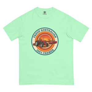 The Tractor Mugs Store Island Reef Massey Ferguson 35X PROUD AUSTRALIAN 100% FARMER Retro | Unisex Premium T-shirt Quality Farmers Merch