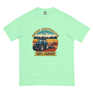 The Tractor Mugs Store Island Reef New Holland T7.225 PROUD AUSTRALIAN 100% FARMER Outdoor | Unisex Premium T-shirt Quality Farmers Merch