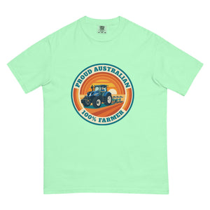 The Tractor Mugs Store Island Reef New Holland T7.225 PROUD AUSTRALIAN 100% FARMER Retro | Unisex Premium T-shirt Quality Farmers Merch