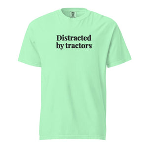 The Tractor Mugs Store Island Reef / S Distracted by Tractors | Unisex Premium T-shirt Quality Farmers Merch