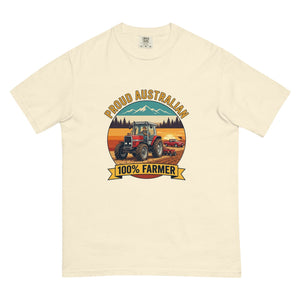 The Tractor Mugs Store Ivory Massey Ferguson 3075 PROUD AUSTRALIAN 100% FARMER Outdoor | Unisex Premium T-shirt Quality Farmers Merch