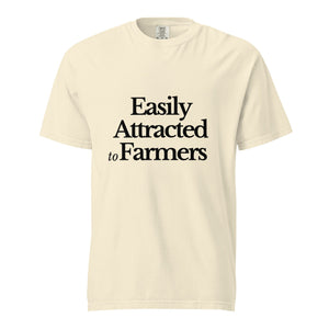 The Tractor Mugs Store Ivory / S Easily Attracted to Farmers | Unisex Premium T-Shirt Quality Farmers Merch