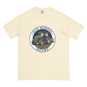The Tractor Mugs Store Ivory / S John Deere 3350 OLD SCHOOL DEERE Engraving | Unisex Premium T-shirt Quality Farmers Merch