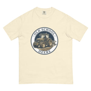 The Tractor Mugs Store Ivory / S John Deere 7810 OLD SCHOOL DEERE Engraving | Unisex Premium T-shirt Quality Farmers Merch