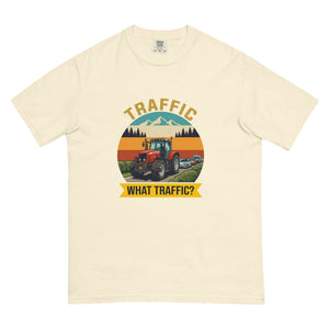 The Tractor Mugs Store Ivory / S Massey Ferguson 6480 TRAFFIC WHAT TRAFFIC? Outdoor | Unisex Premium T-shirt Quality Farmers Merch
