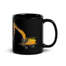 The Tractor Mugs Store JCB 370 LC | Black Glossy Mug Quality Farmers Merch