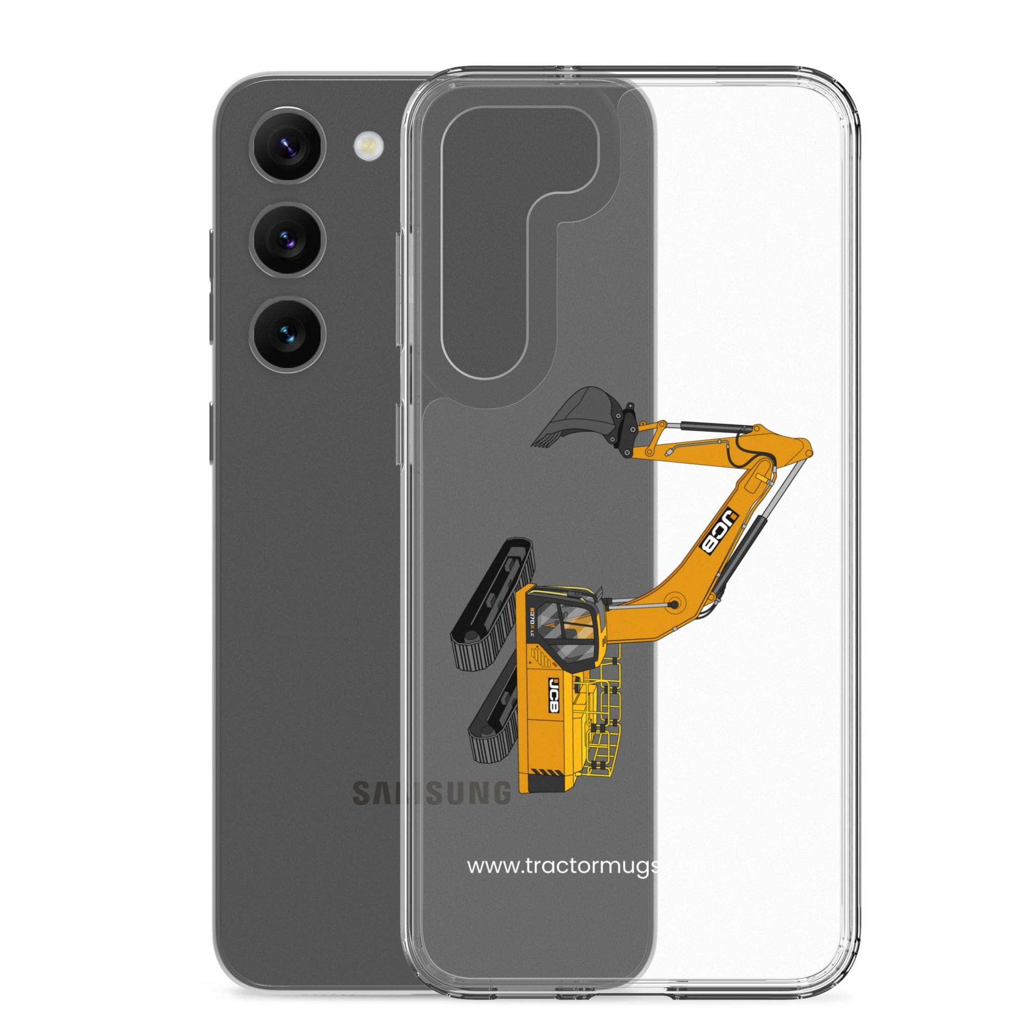 The Tractor Mugs Store JCB 370 LC | Clear Case for Samsung® Quality Farmers Merch