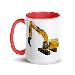 The Tractor Mugs Store JCB 370 LC | Mug with Color Inside Quality Farmers Merch