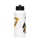 The Tractor Mugs Store JCB 370 LC | Stainless steel water bottle with a straw lid Quality Farmers Merch