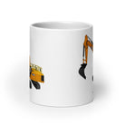 The Tractor Mugs Store JCB 370 LC | White glossy mug Quality Farmers Merch