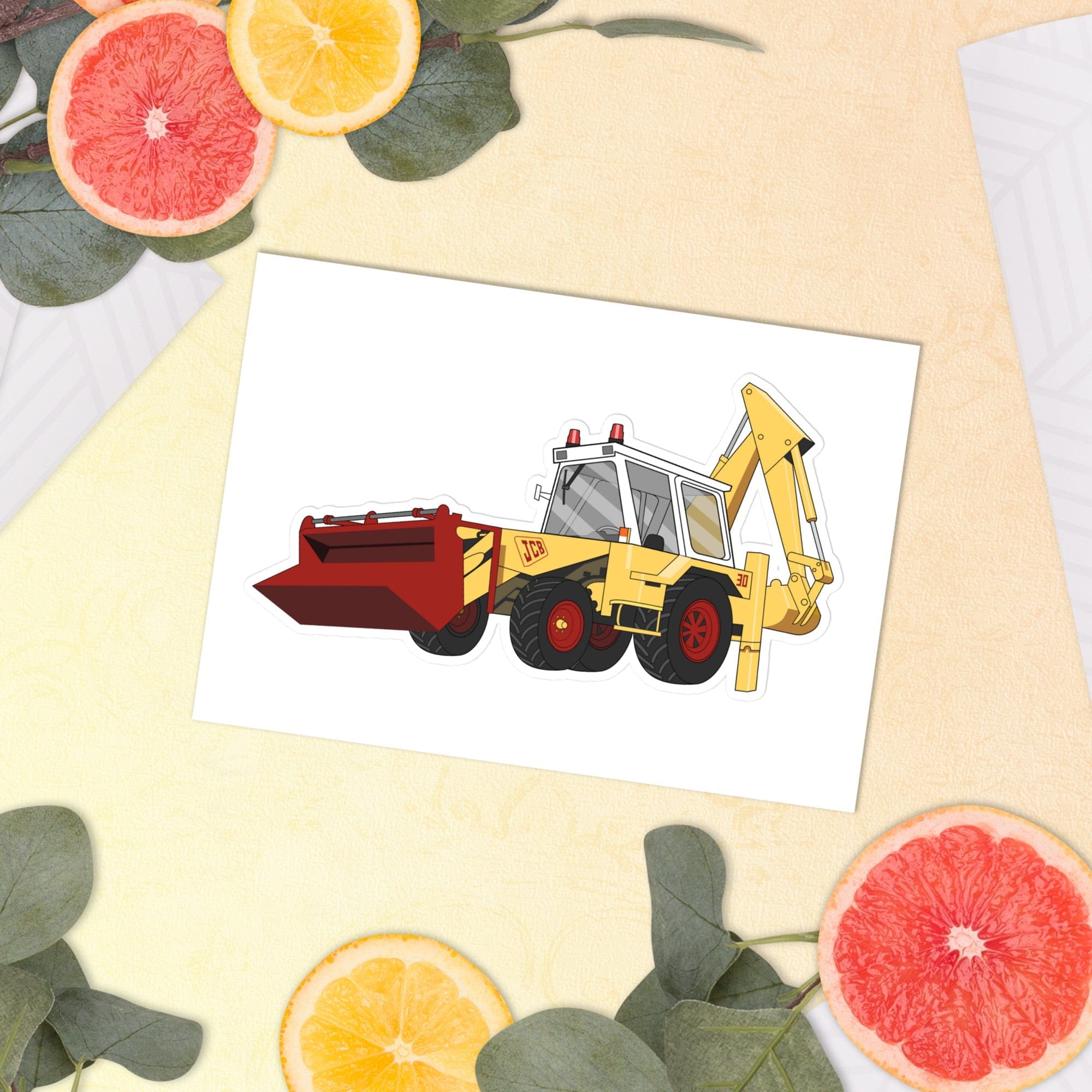 The Tractor Mugs Store JCB 3C (1975) | Sticker sheet Quality Farmers Merch