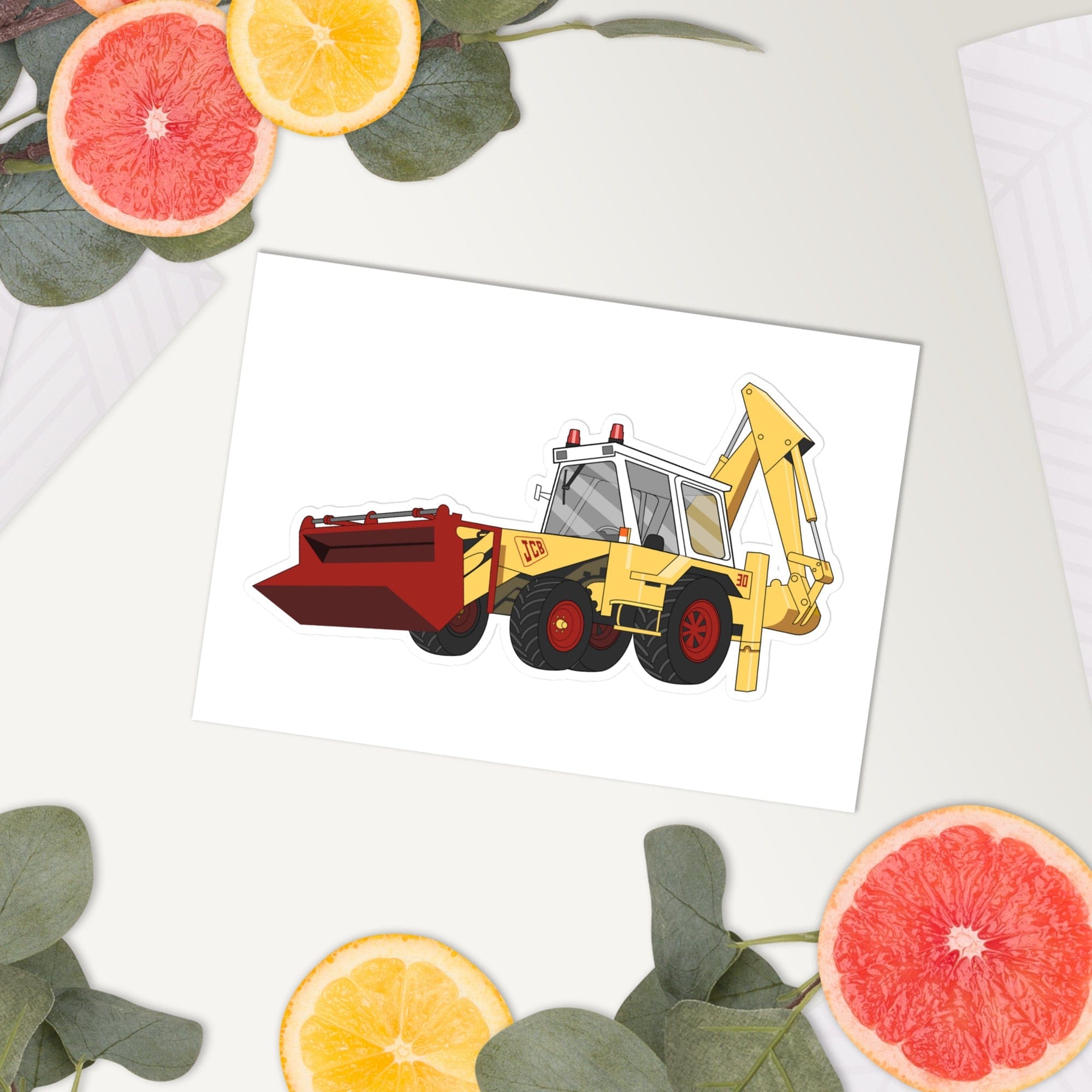 The Tractor Mugs Store JCB 3C (1975) | Sticker sheet Quality Farmers Merch