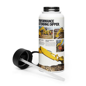 The Tractor Mugs Store JCB 3C Extending Dipper Advert | Stainless Steel Water Bottle Quality Farmers Merch