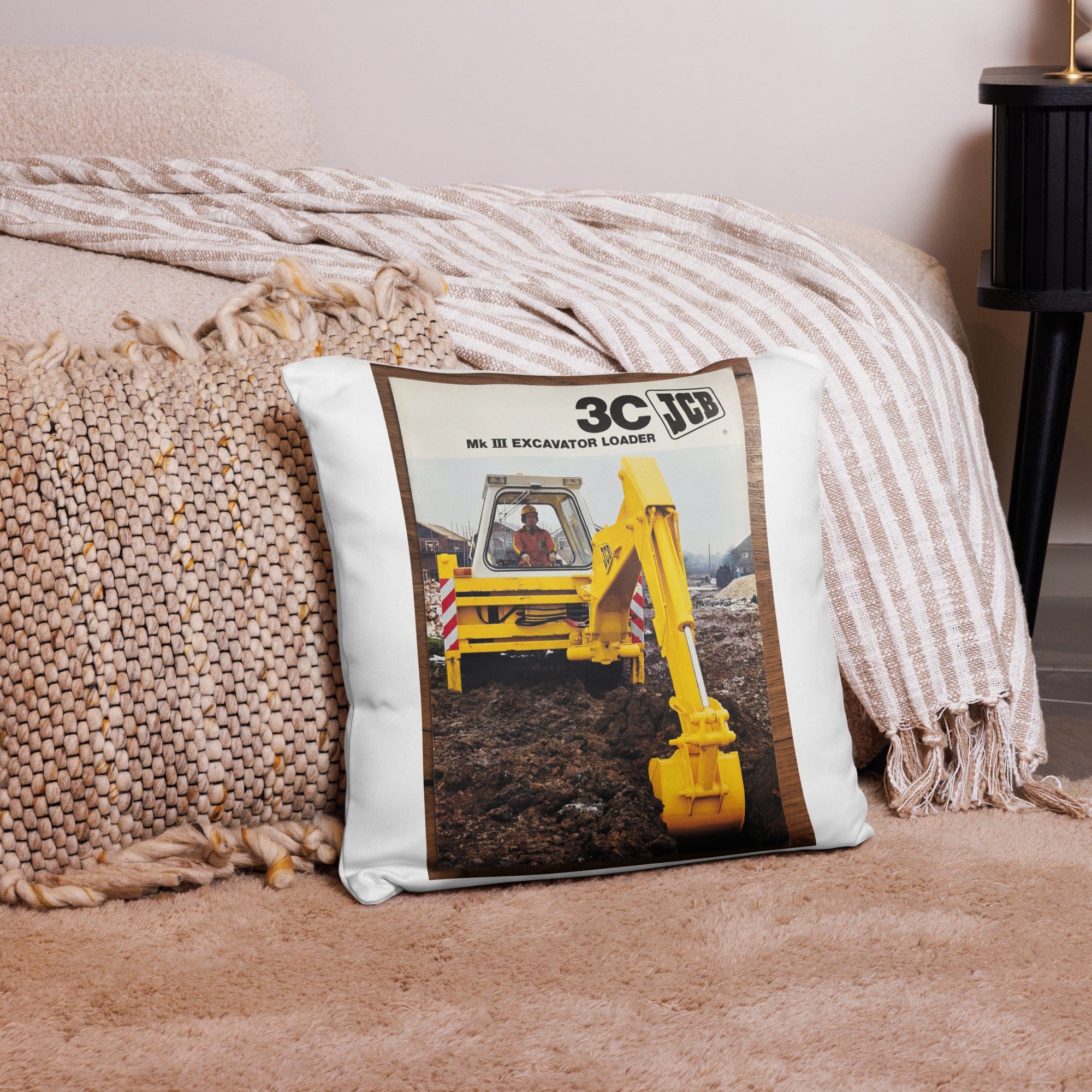 The Tractor Mugs Store JCB 3C II Advert | Pillow Case Quality Farmers Merch