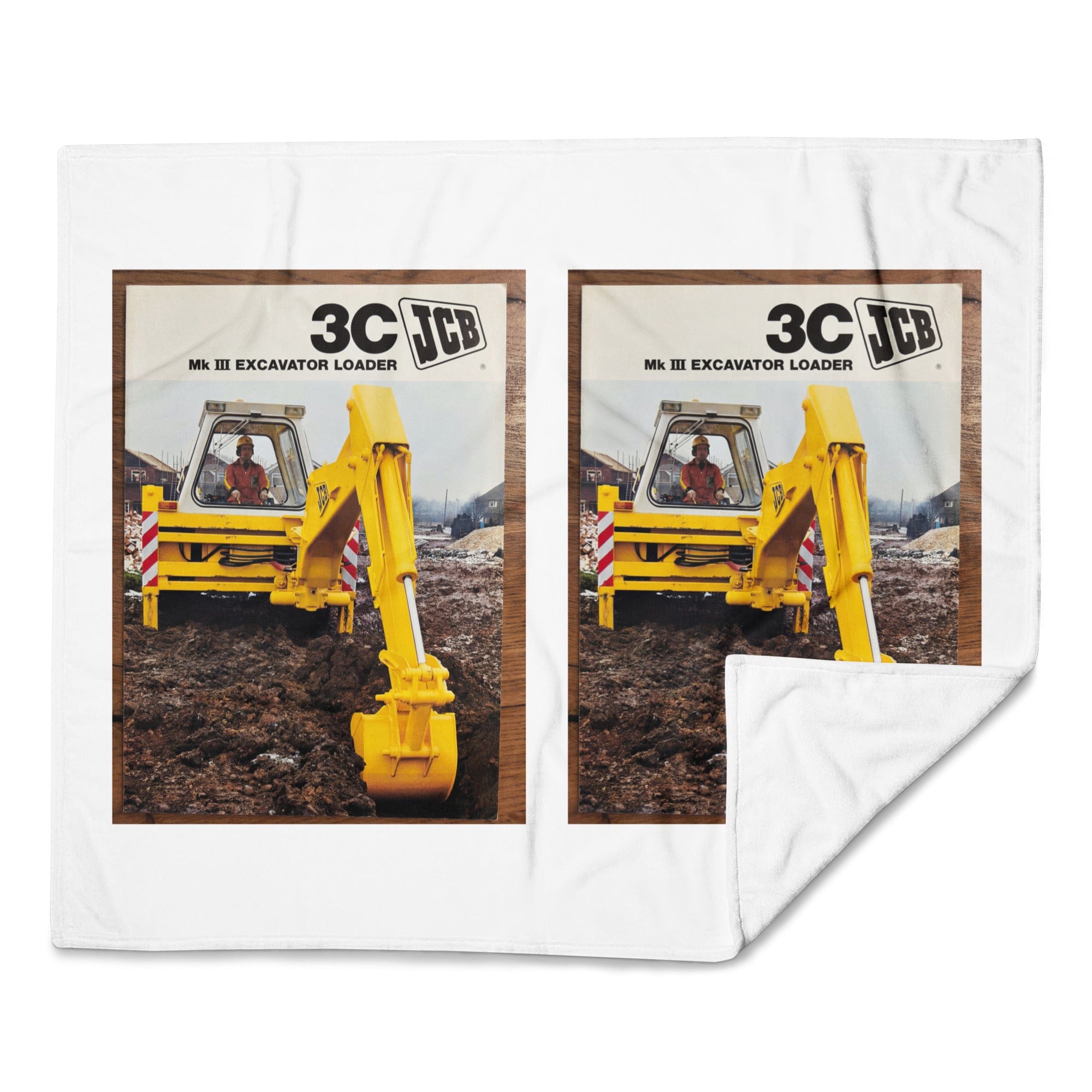 The Tractor Mugs Store JCB 3C II Advert | Throw Blanket Quality Farmers Merch