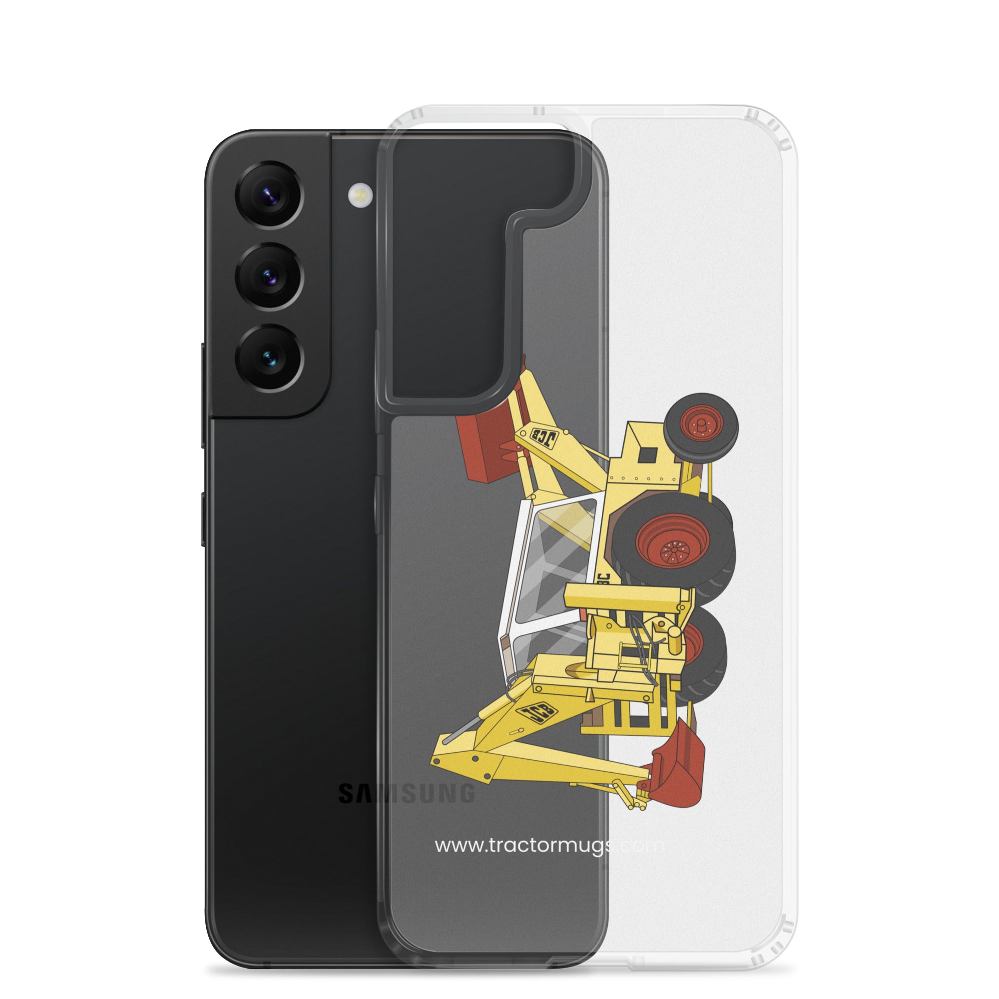 The Tractor Mugs Store JCB 3C II Backhoe | Clear Case for Samsung® Quality Farmers Merch