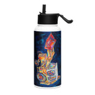 The Tractor Mugs Store JCB 3C II | Splash Art Stainless steel water bottle with a straw lid Quality Farmers Merch