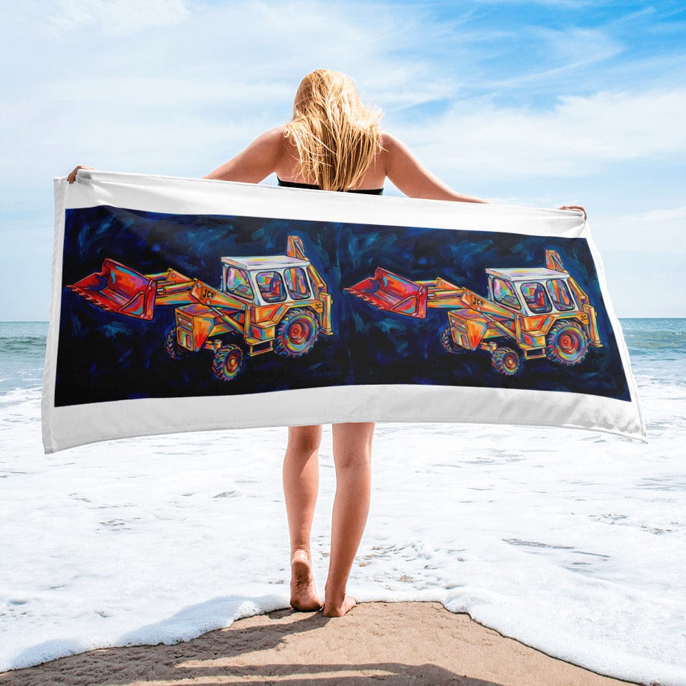 The Tractor Mugs Store JCB 3C II | Splash Art Towel Quality Farmers Merch