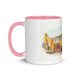 The Tractor Mugs Store JCB 3C II Watercolor | Mug with Colour Inside Quality Farmers Merch