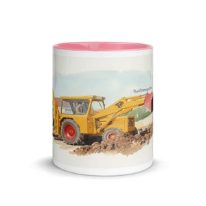 The Tractor Mugs Store JCB 3C II Watercolor | Mug with Colour Inside Quality Farmers Merch