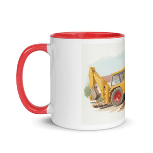 The Tractor Mugs Store JCB 3C II Watercolor | Mug with Colour Inside Quality Farmers Merch