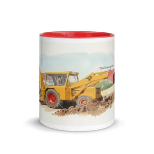 The Tractor Mugs Store JCB 3C II Watercolor | Mug with Colour Inside Quality Farmers Merch