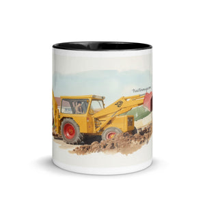 The Tractor Mugs Store JCB 3C II Watercolor | Mug with Colour Inside Quality Farmers Merch